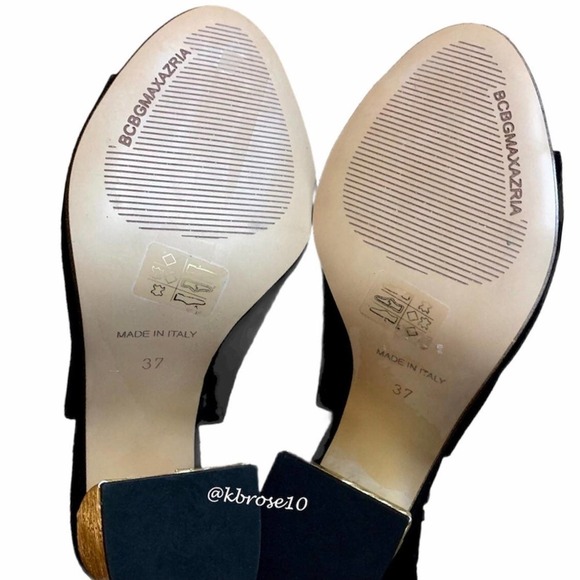 BCBG MAXAZRIA Peep-Toe Mules in Black Size 37 - Picture 8 of 11